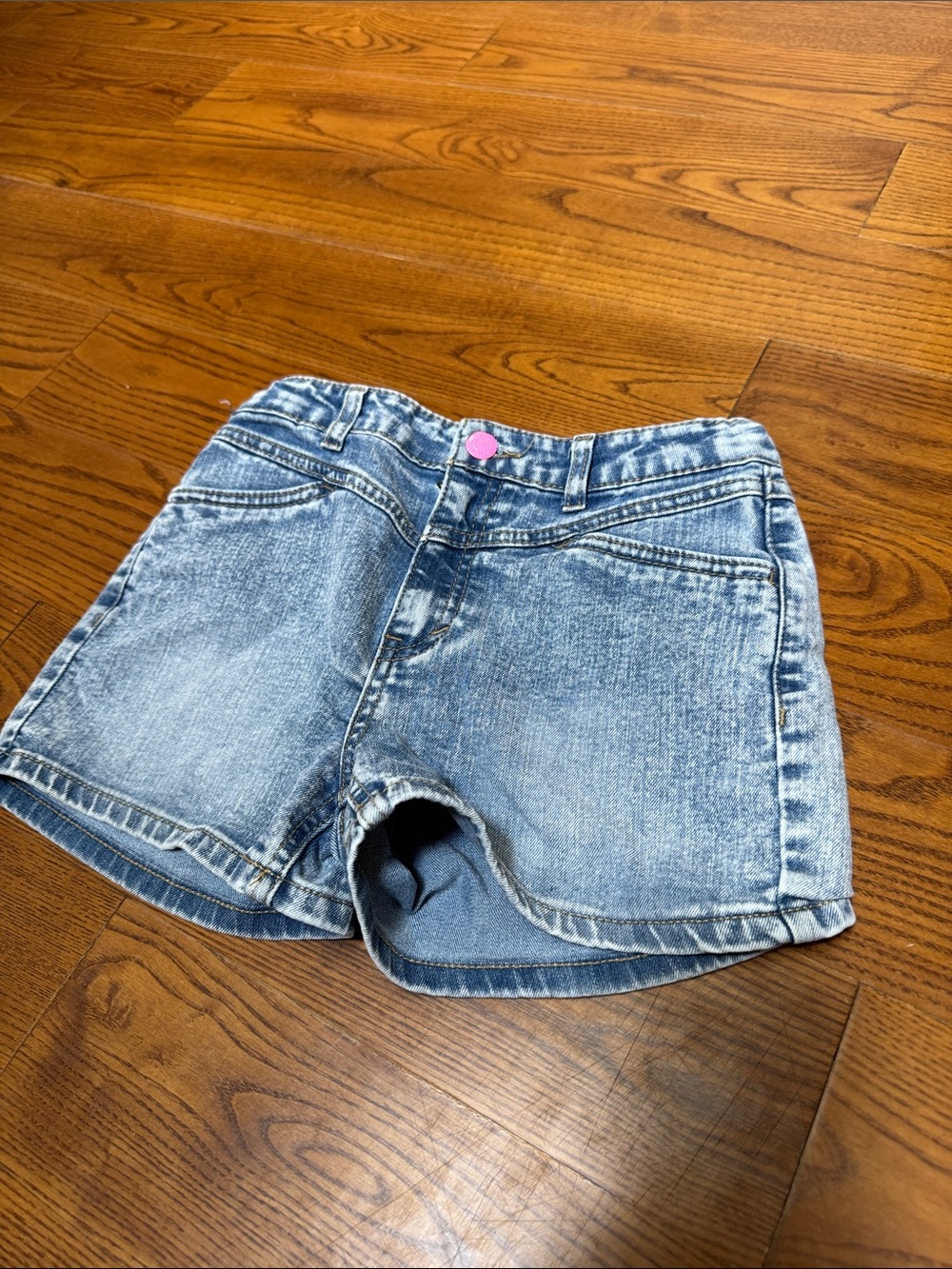 Denim Blue Girls Shorts - Classic Casual Style